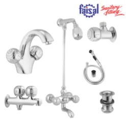 Faisal Sanitary Moon Series 1407 Bath Set Complete 8 pieces