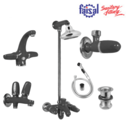 Faisal Sanitary Swan Series 607 Bath Set Complete 8 pieces