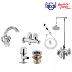 Faisal Sanitary Admiral Series 3507 Bath Set Complete 8 pieces