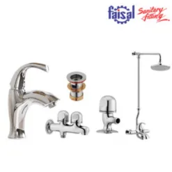 Faisal Sanitary Artic Series 4707 Bath Set Complete 8 pieces