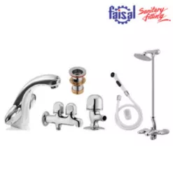 Faisal Sanitary Capri Series 3907 Bath Set Complete 8 pieces