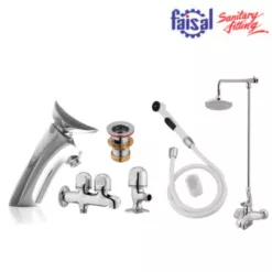 Faisal Sanitary Excel Series 2107 Bath Set Complete 8 pieces