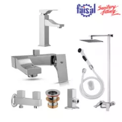 Faisal Sanitary Recta Series 4807 Bath Set Complete 8 pieces