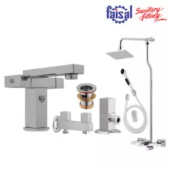 Faisal Sanitary Sleek Series 5607 Bath Set Complete 8 pieces