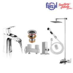 Faisal Sanitary Waterfall Series 5407 Bath Set Complete 8 pieces
