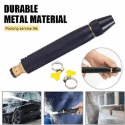 High Pressure Brass Hose Nozzle - Gardening, Cleaning, and Car, Bike, and Solar Panels Washing Tool