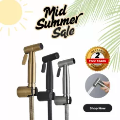 Stainless Steel Muslim Shower | Bidet Sprayer for Bathroom | High Pressure SS Toilet Shower