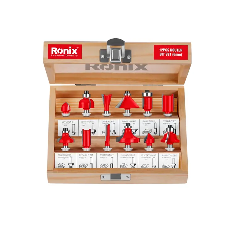Ronix - 12pcs Router bits set(6mm) - RH-5341