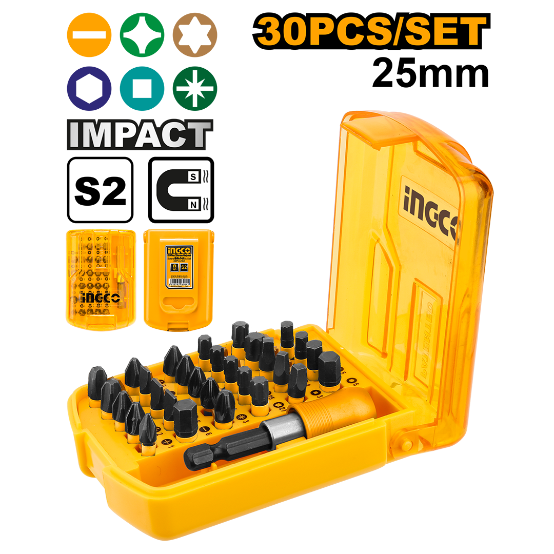 30 Pcs 25mm impact screwdriver bits set AKSD68303