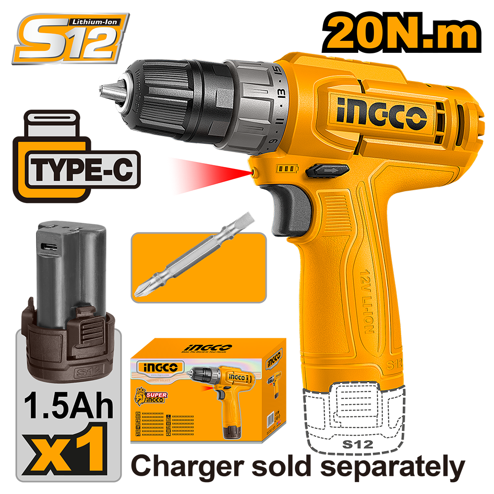 Cordless drill CDLI12456