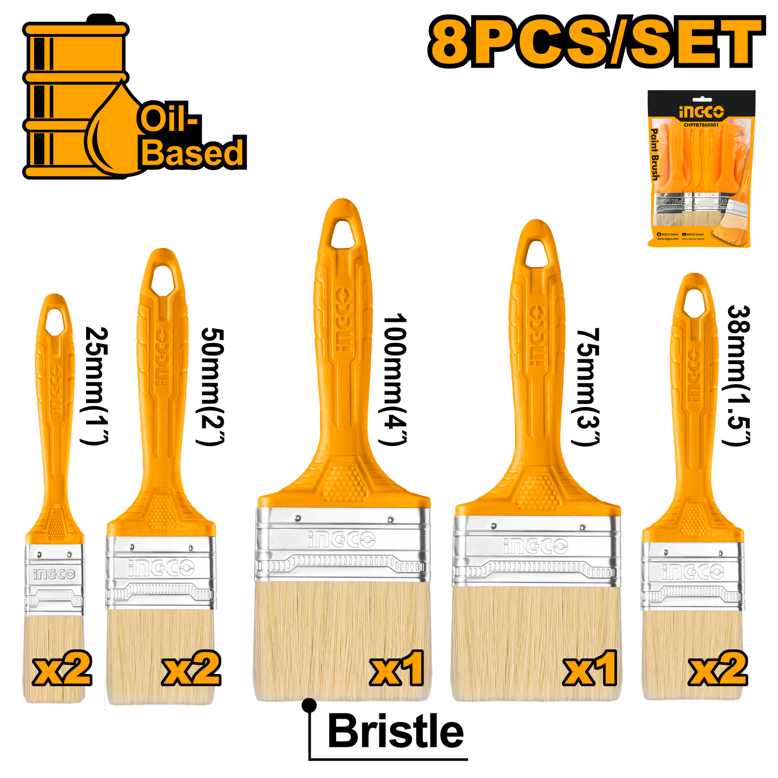 8Pcs Paint Brush Set CHPTB7860801