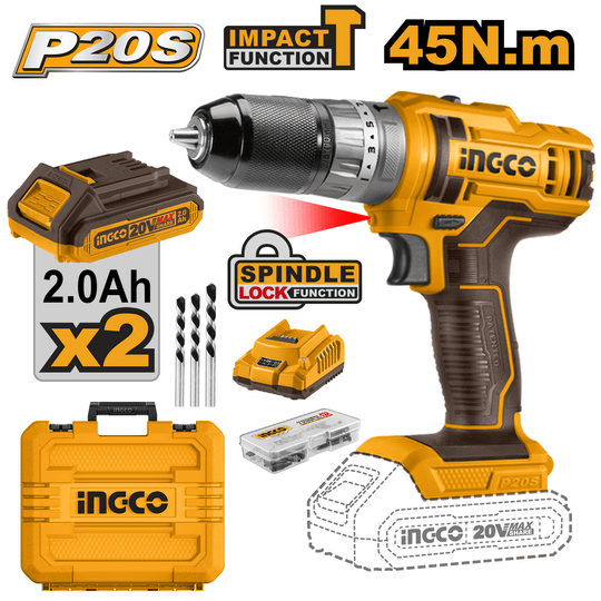 Ingco Lithium-Ion impact drill 20V  CIDLI201452