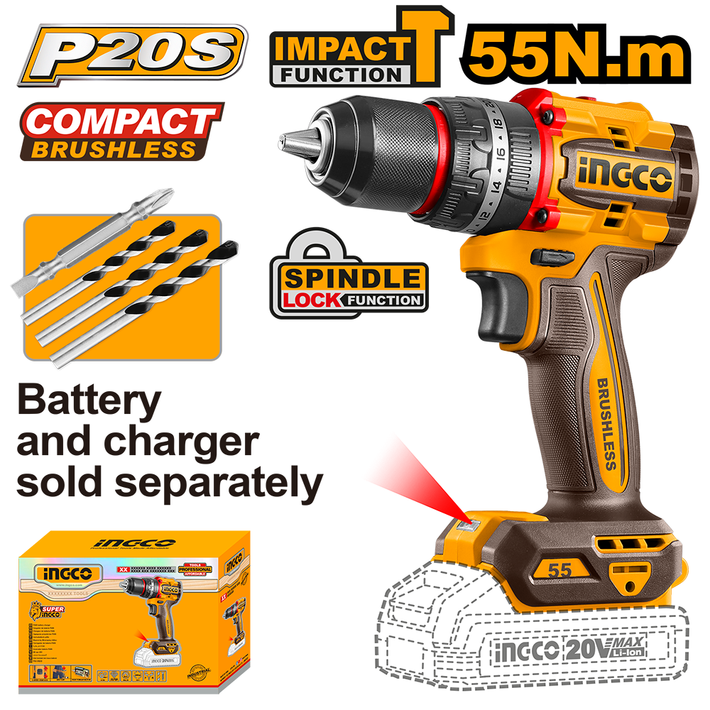 Compact Brushless Cordless Impact Drill CIDLI205581