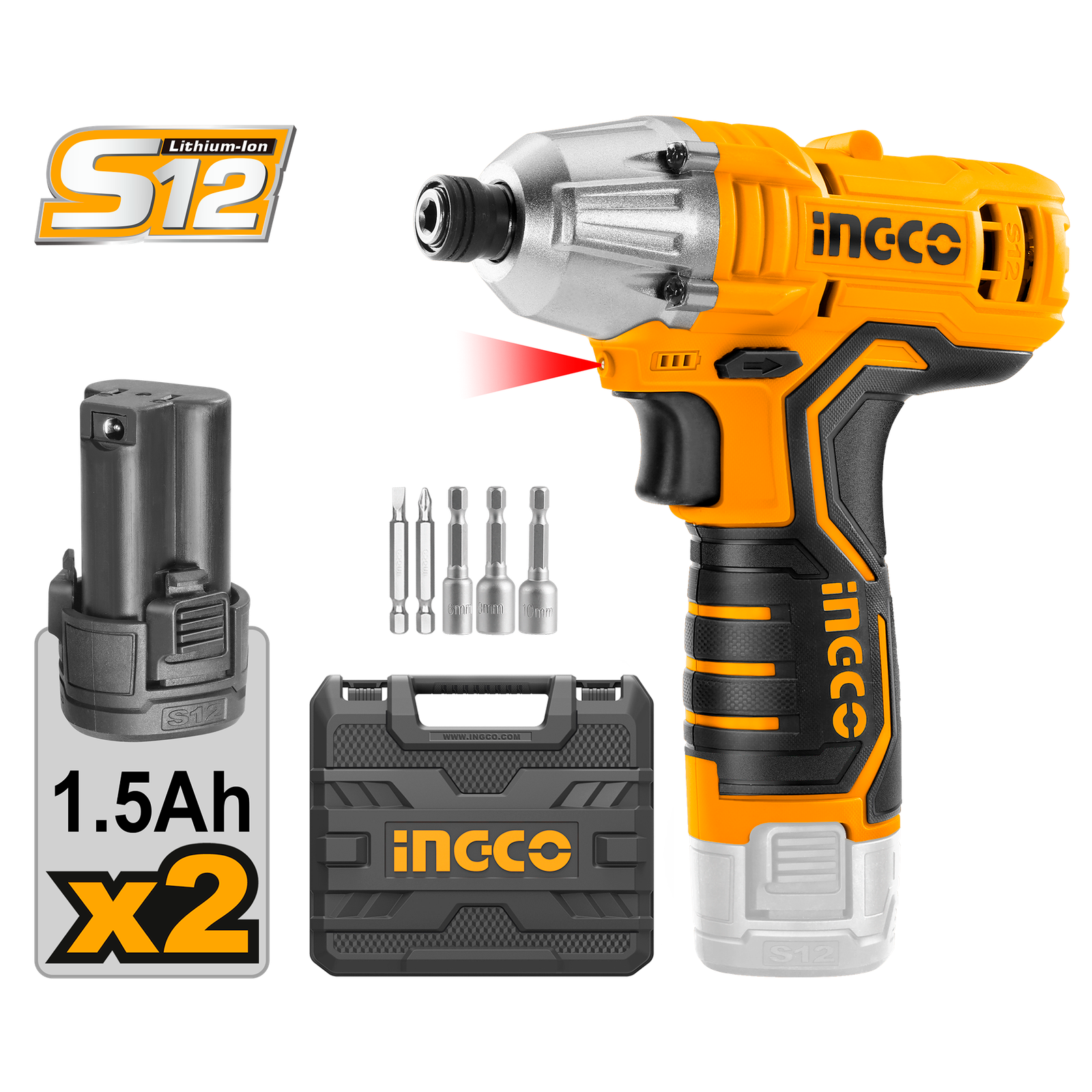 Ingco Lithium-Ion Impact Driver 12V CIRLI1201