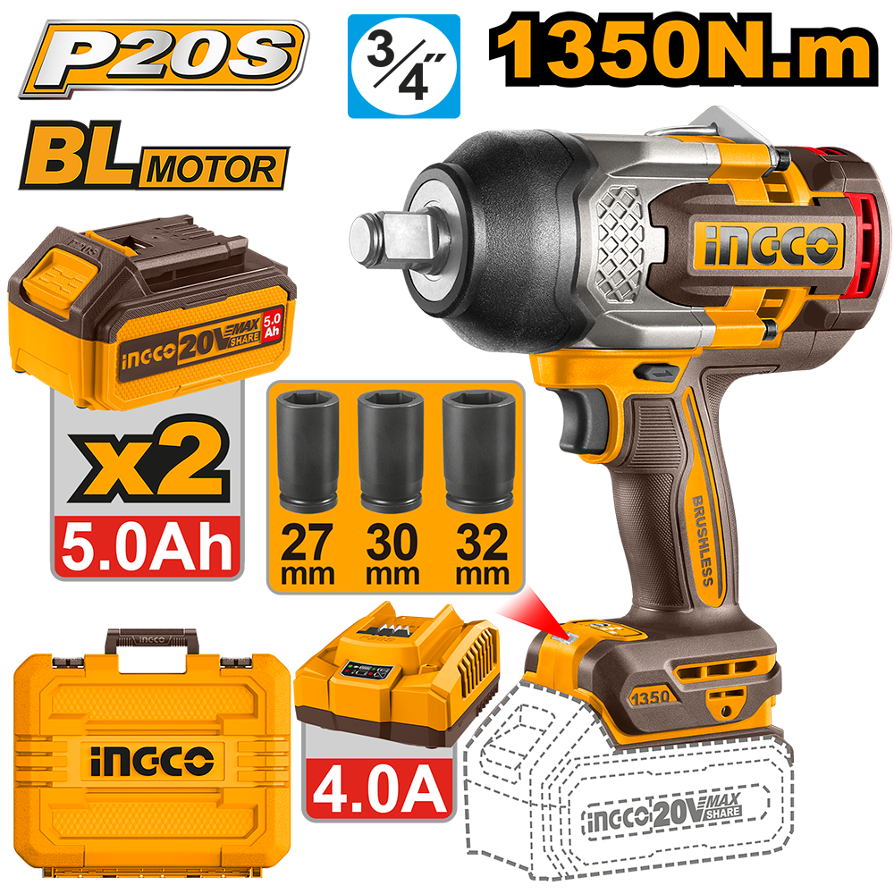 Cordless impact wrench CIWLI20135