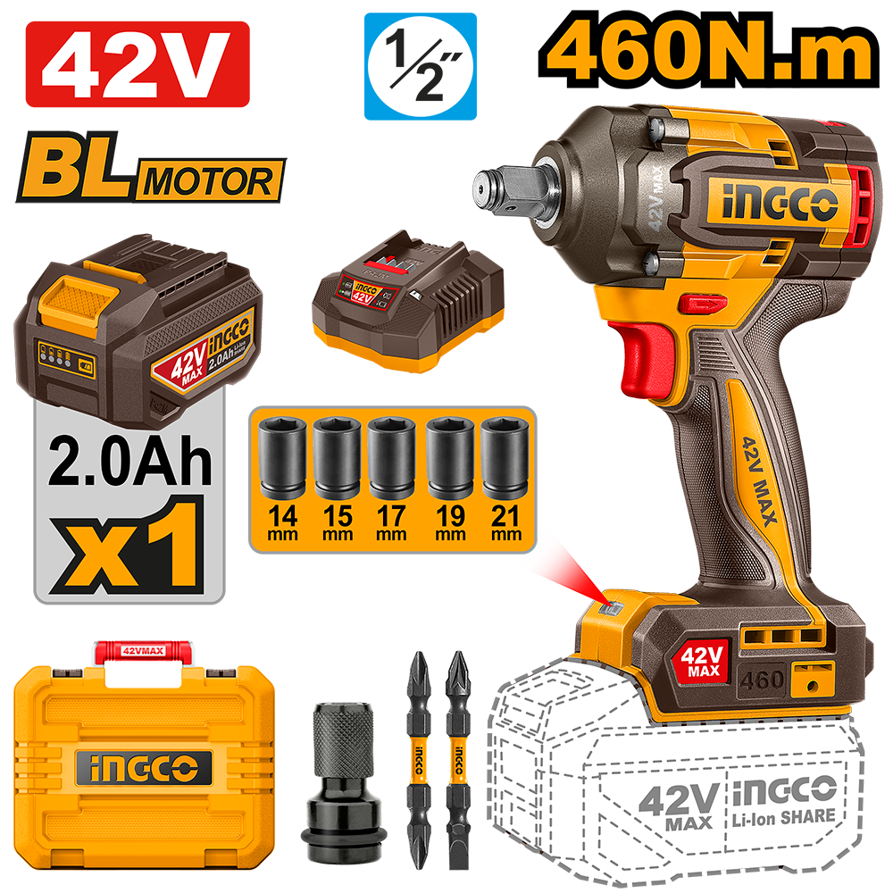 Cordless impact wrench CIWLI42461
