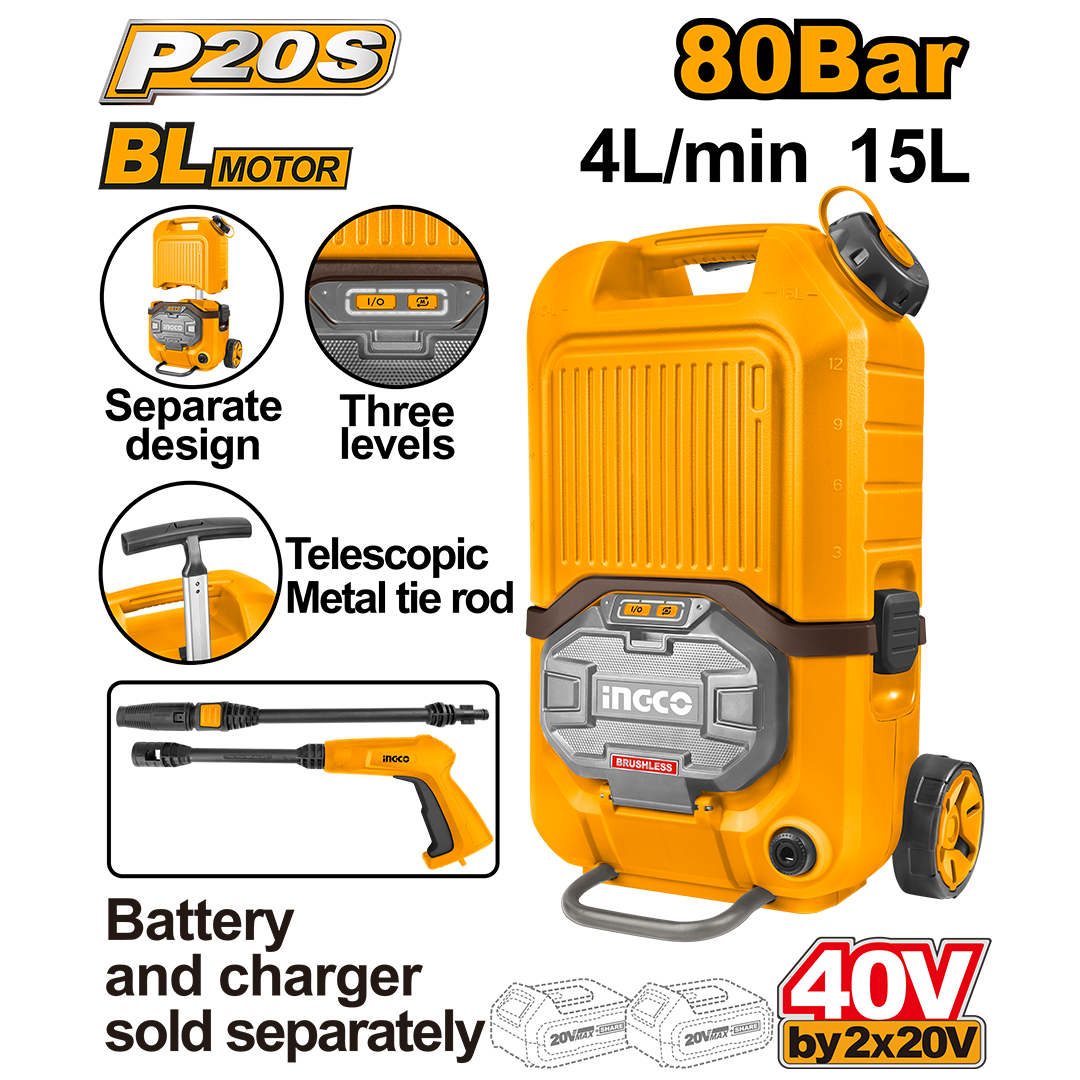 Cordless pressure washer CPWLI4006