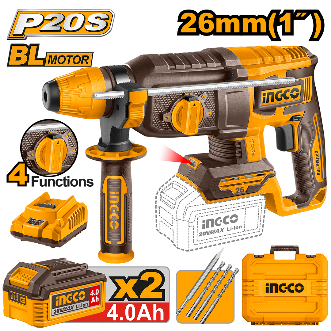 Ingco Cordless rotary hammer CRHLI202682