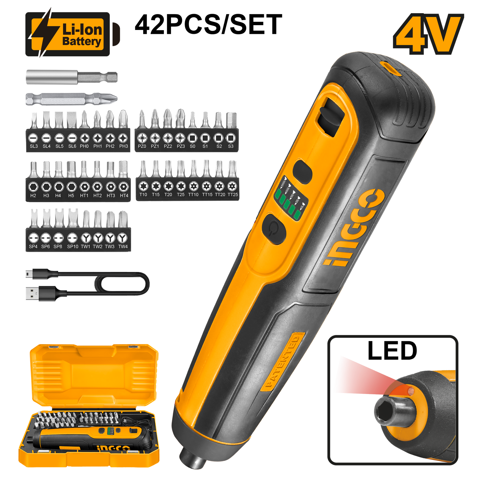 Lithium-Ion cordless screwdriver 4V CSDLI0403