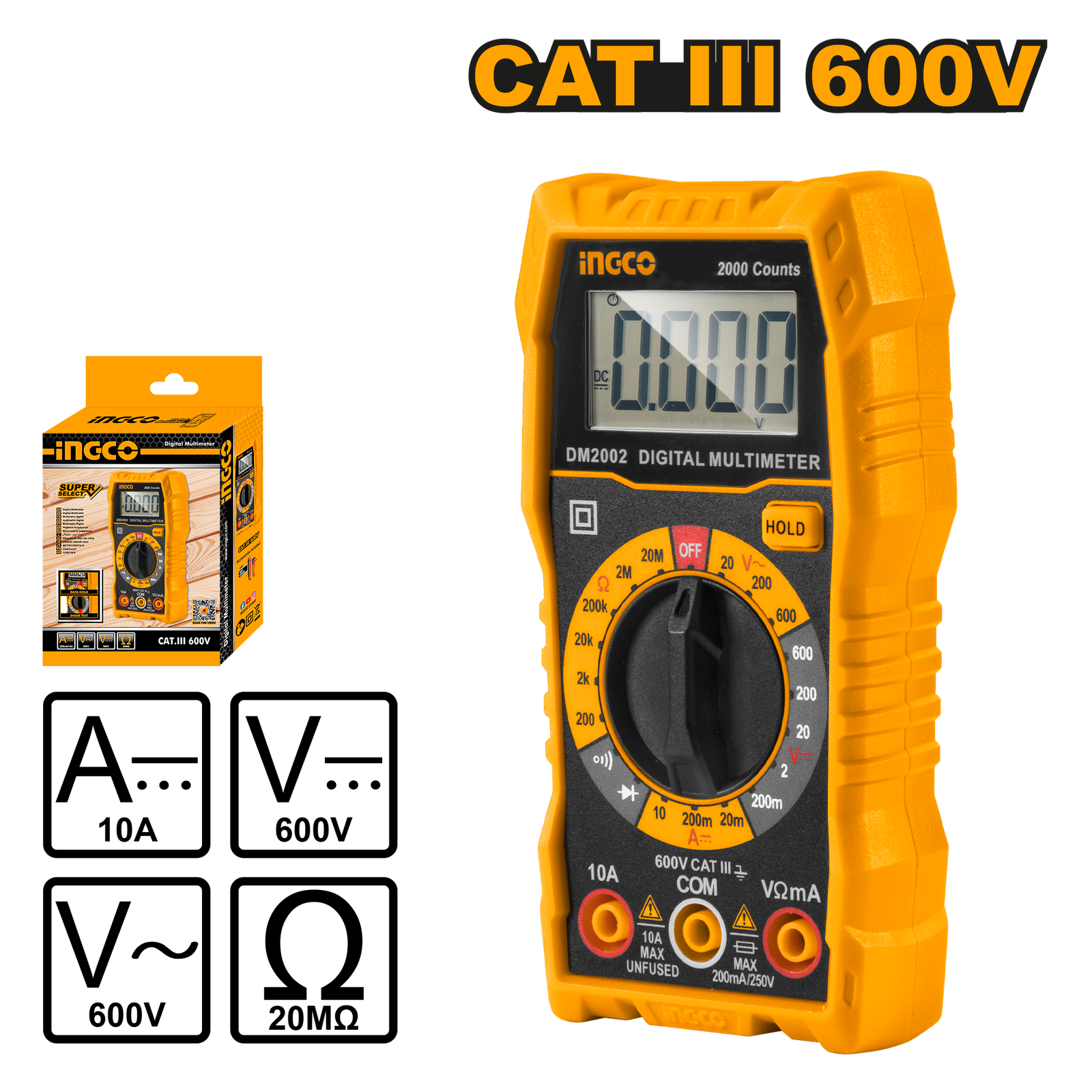 Digital Multimeter 200m  DM2002