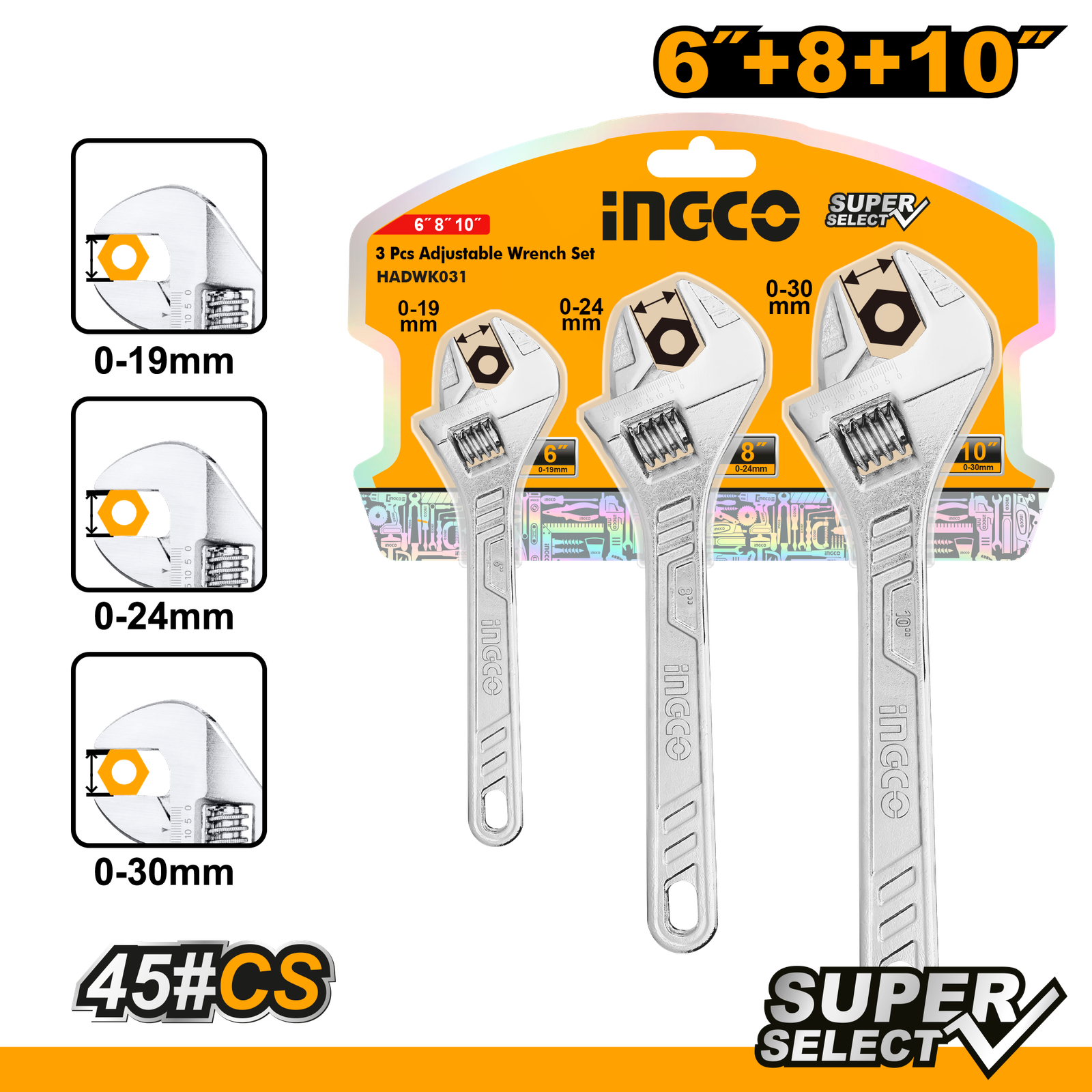 Adjustable Wrench Set  HADWK031
