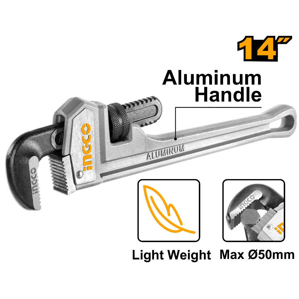 Aluminum handle pipe wrench HALPW0114