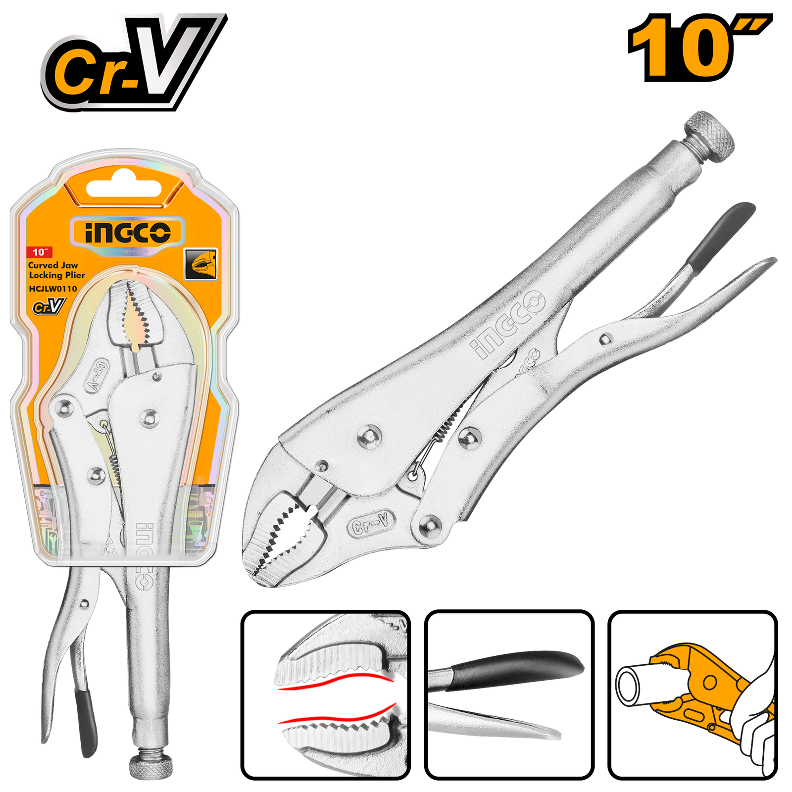 Curved Jaw Locking Plier 10"  HCJLW0110