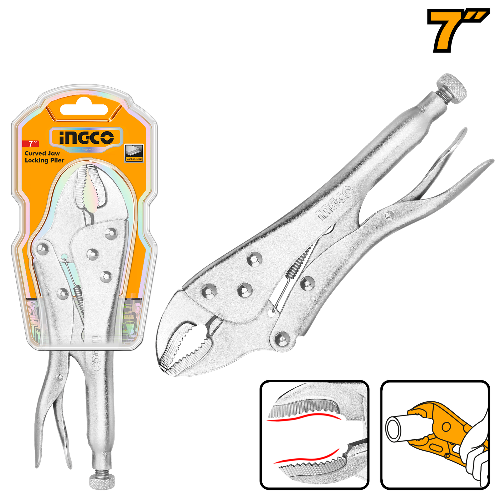 Curved Jaw Locking Plier 7"  HCJLW0207