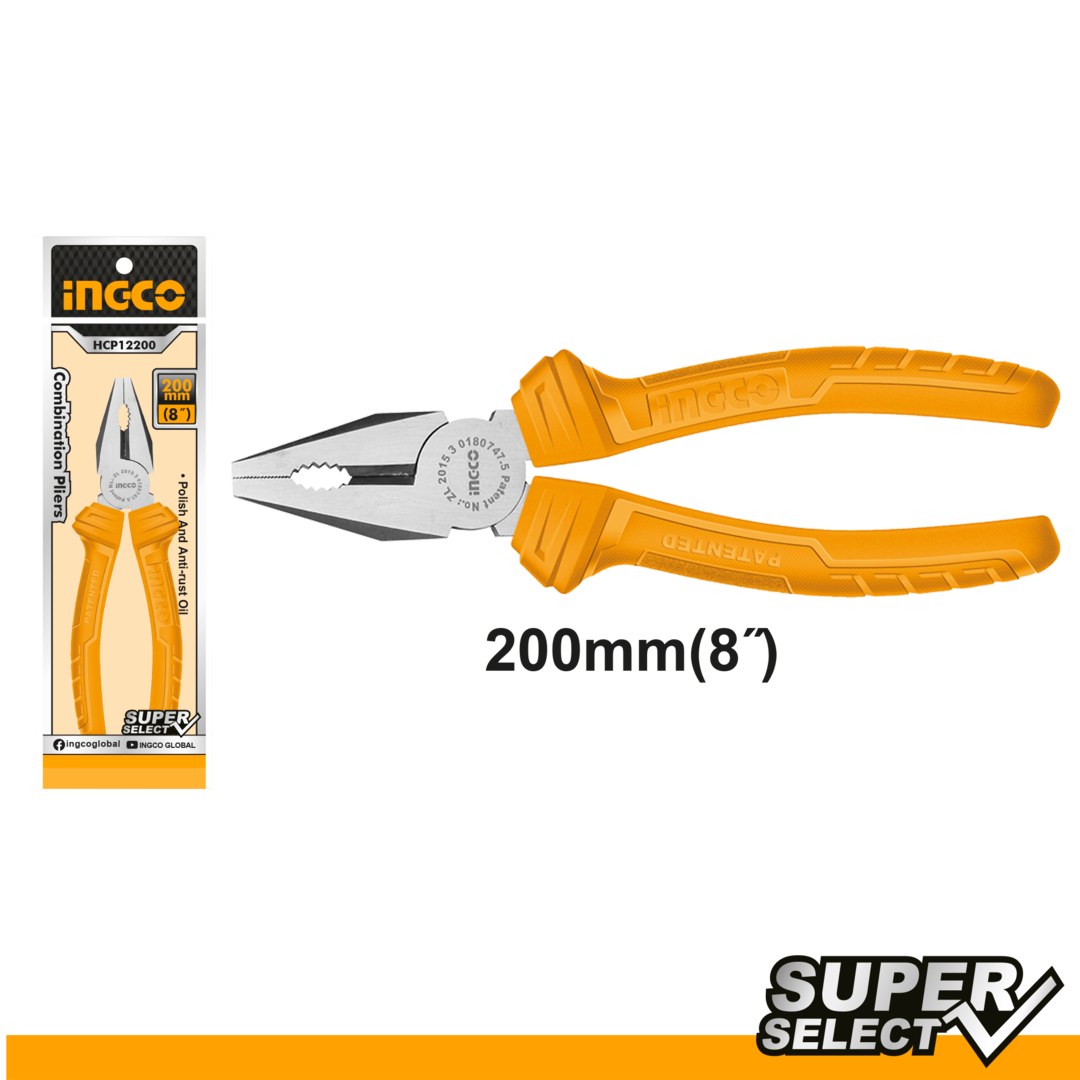 Ingco Combination Pliers 8"/200mm HCP12200