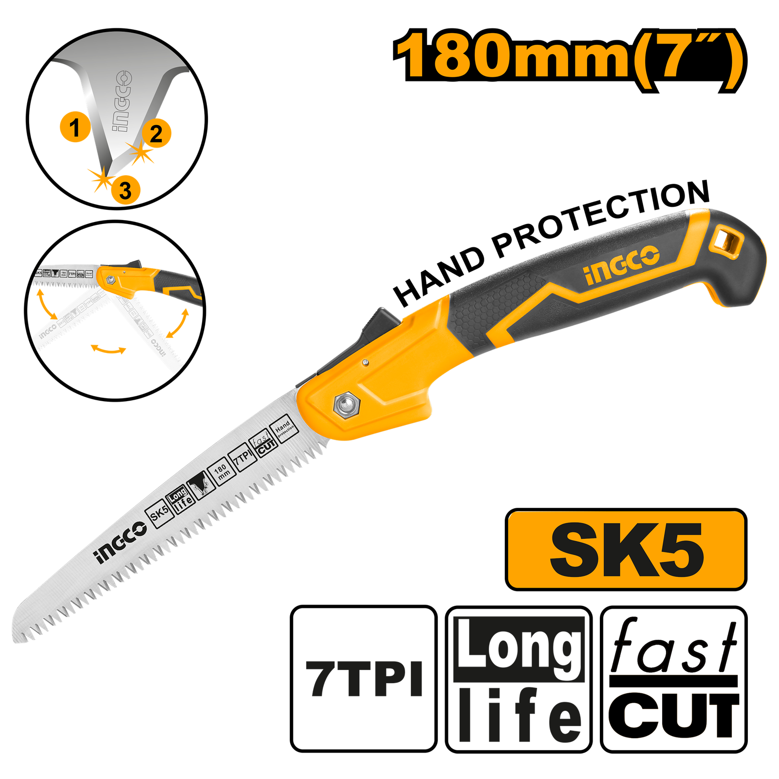 Folding Saw 7"/180mm HFSW1808