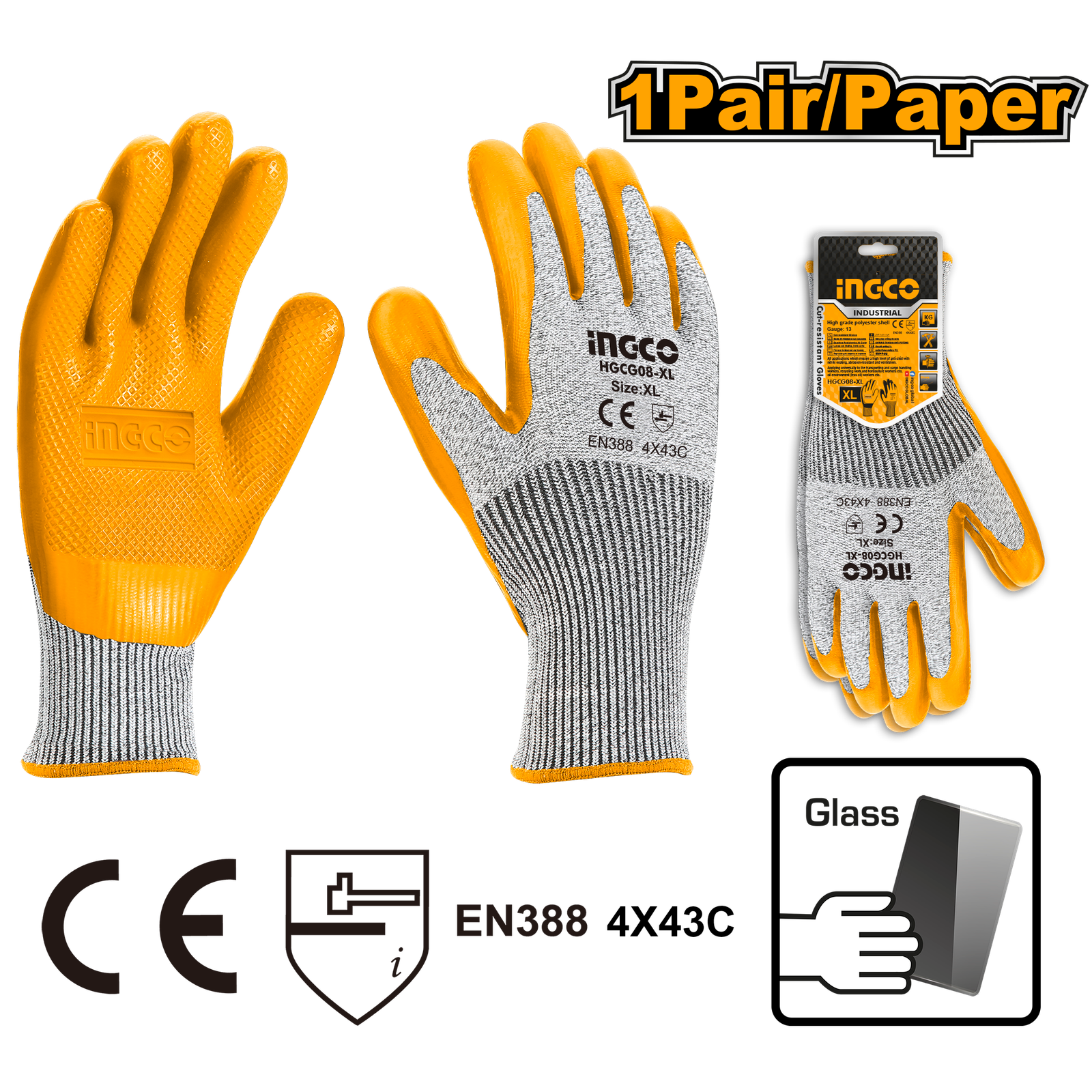 Cut-Resistant Gloves XL  HGCG08-XL