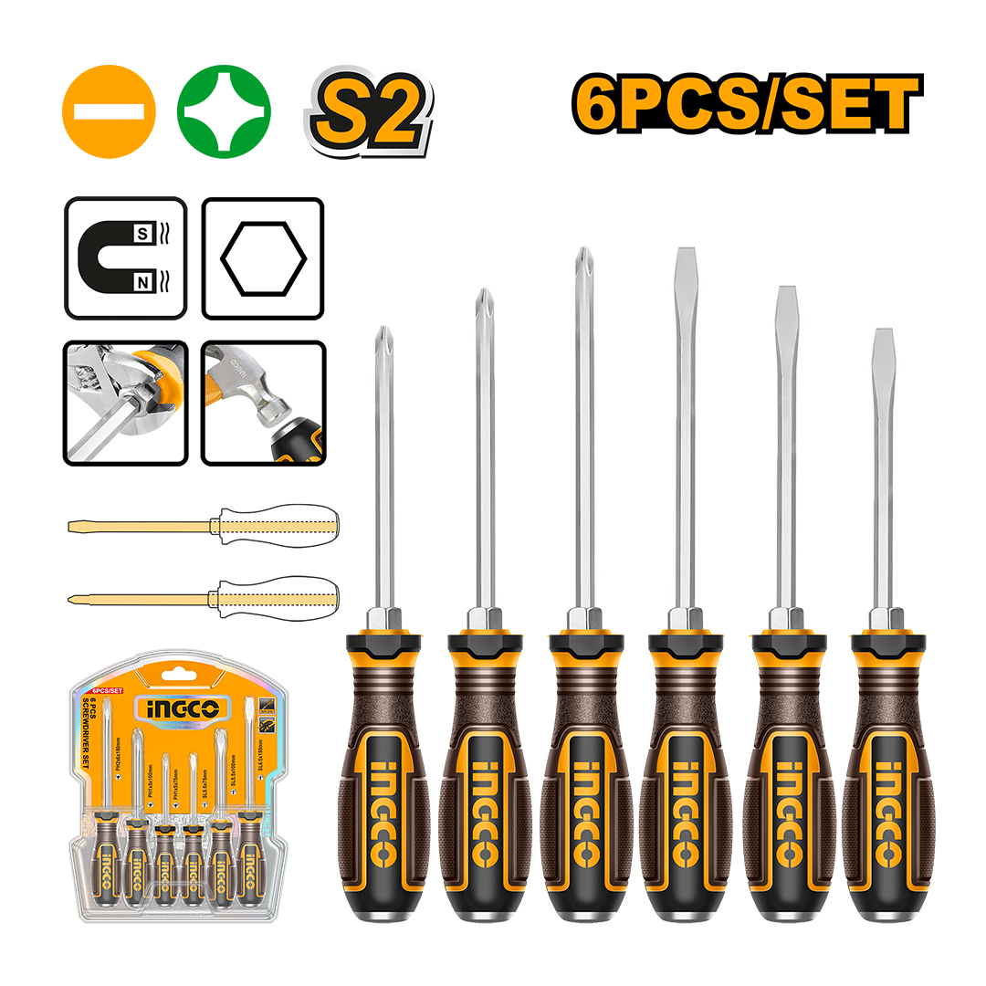 6 Pcs Go-Through Screwdriver Set HGTST0608