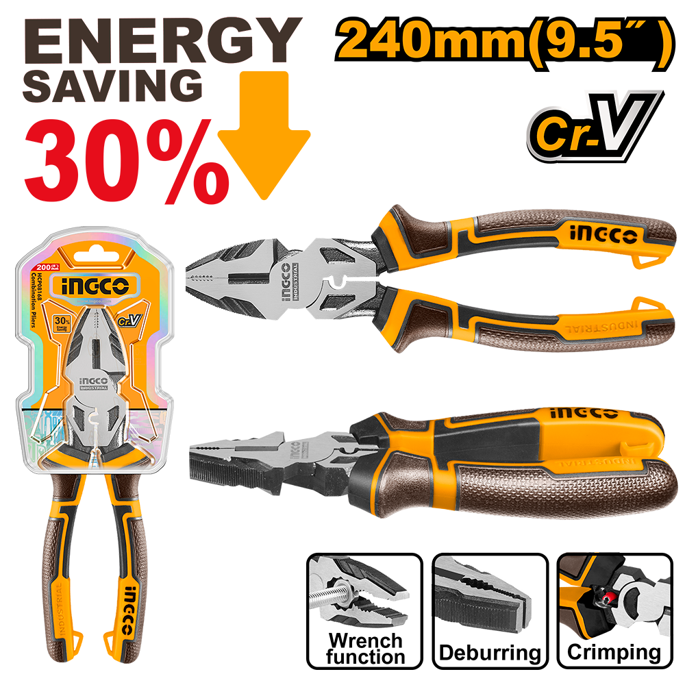 High leverage combination pliers HHCP28240