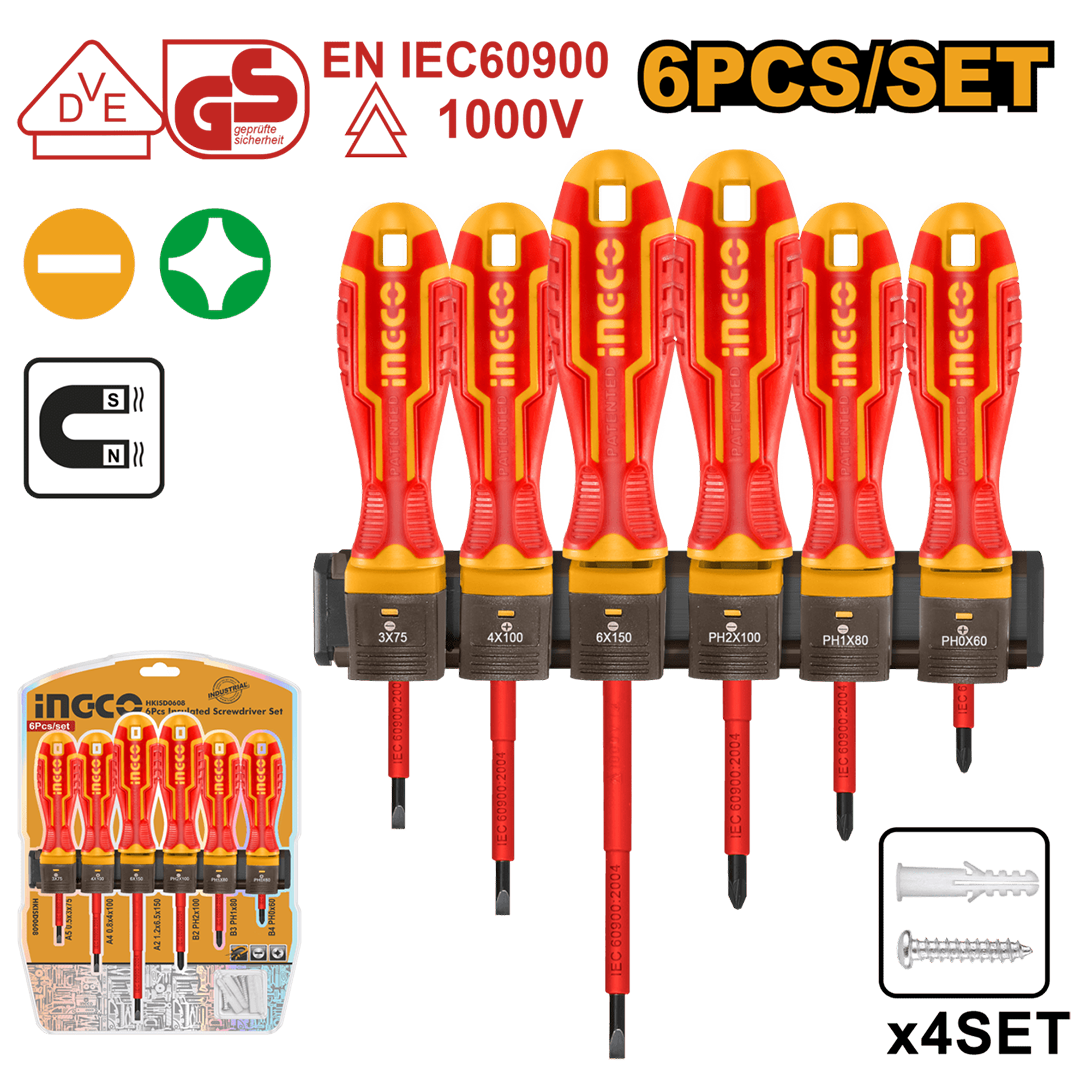 6 Pcs insulated screwdriver set HKISD0608