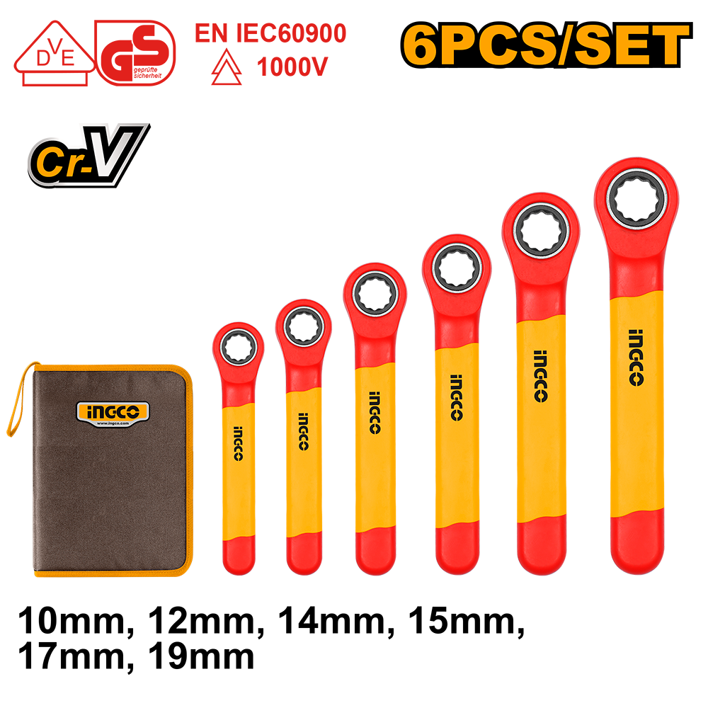6 Pcs insulated ratchet wrench set HKISPA0603