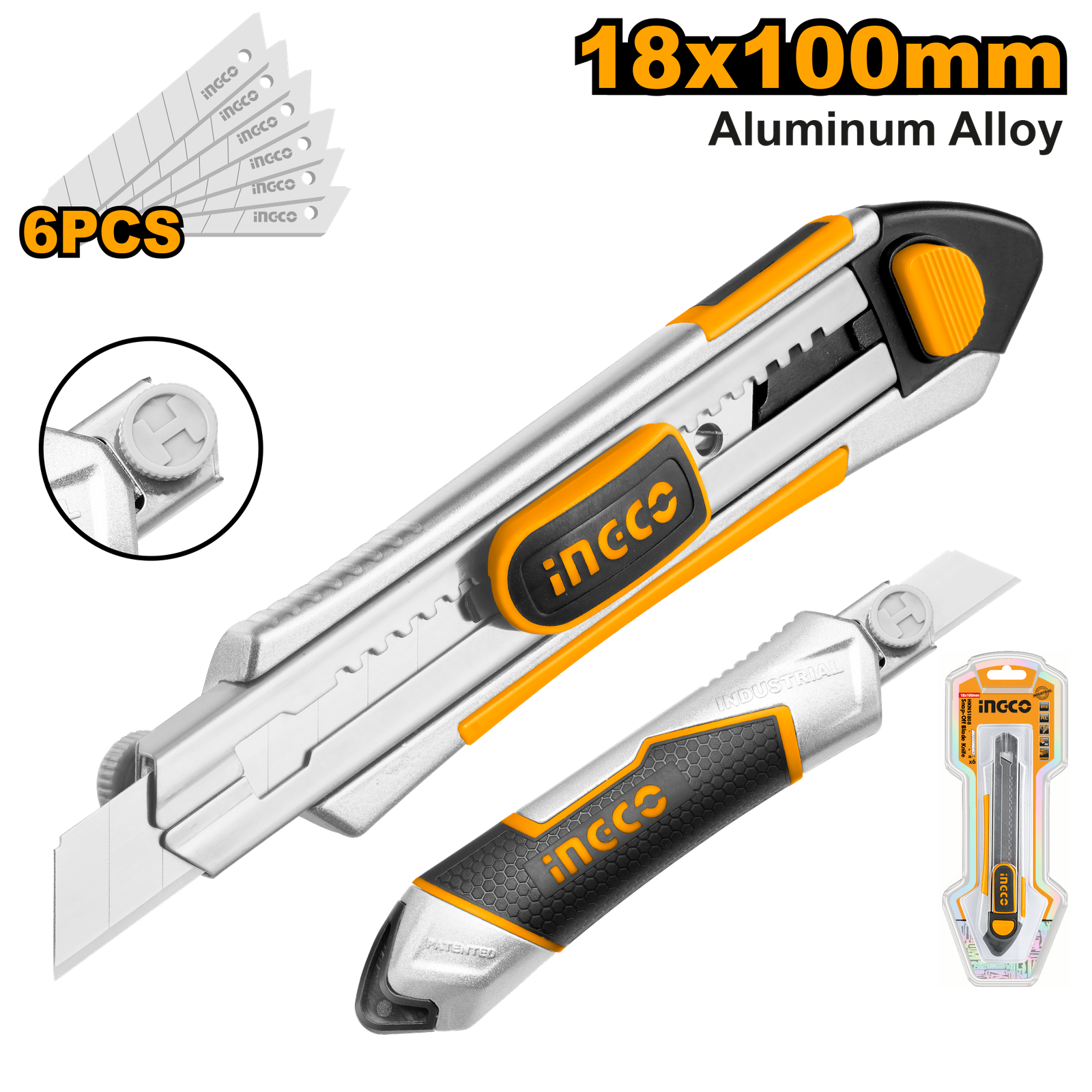 Ingco Snap-Off Blade Knife HKNS1808