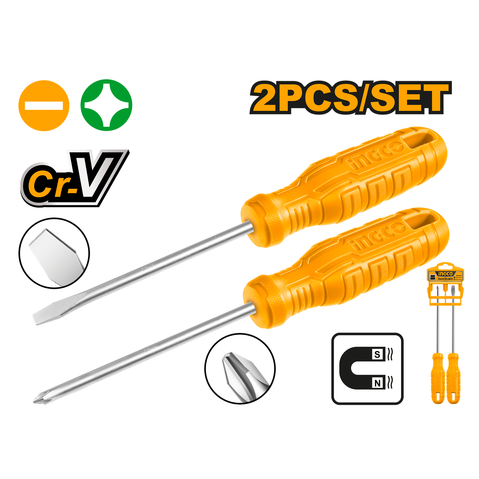 2 Pcs Screwdriver Set HKSD0258