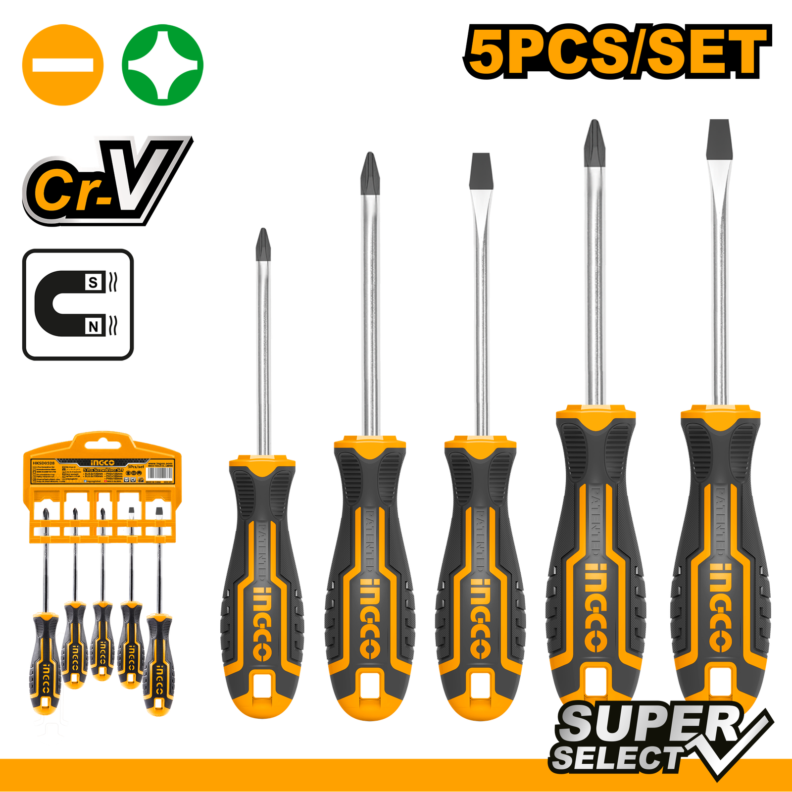 5 Pcs Screwdriver Set  HKSD0528