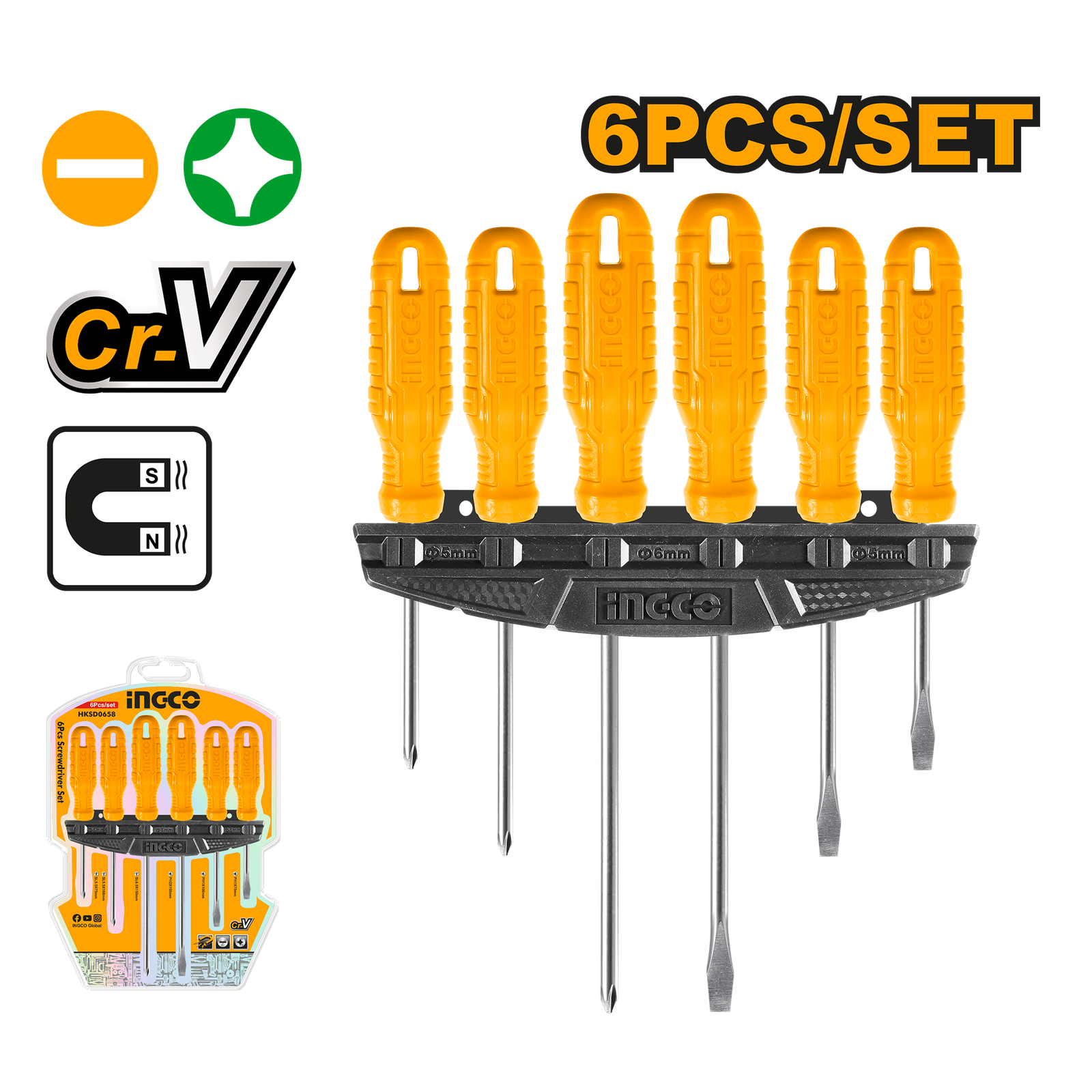 6 Pcs Screwdriver Set  HKSD0658