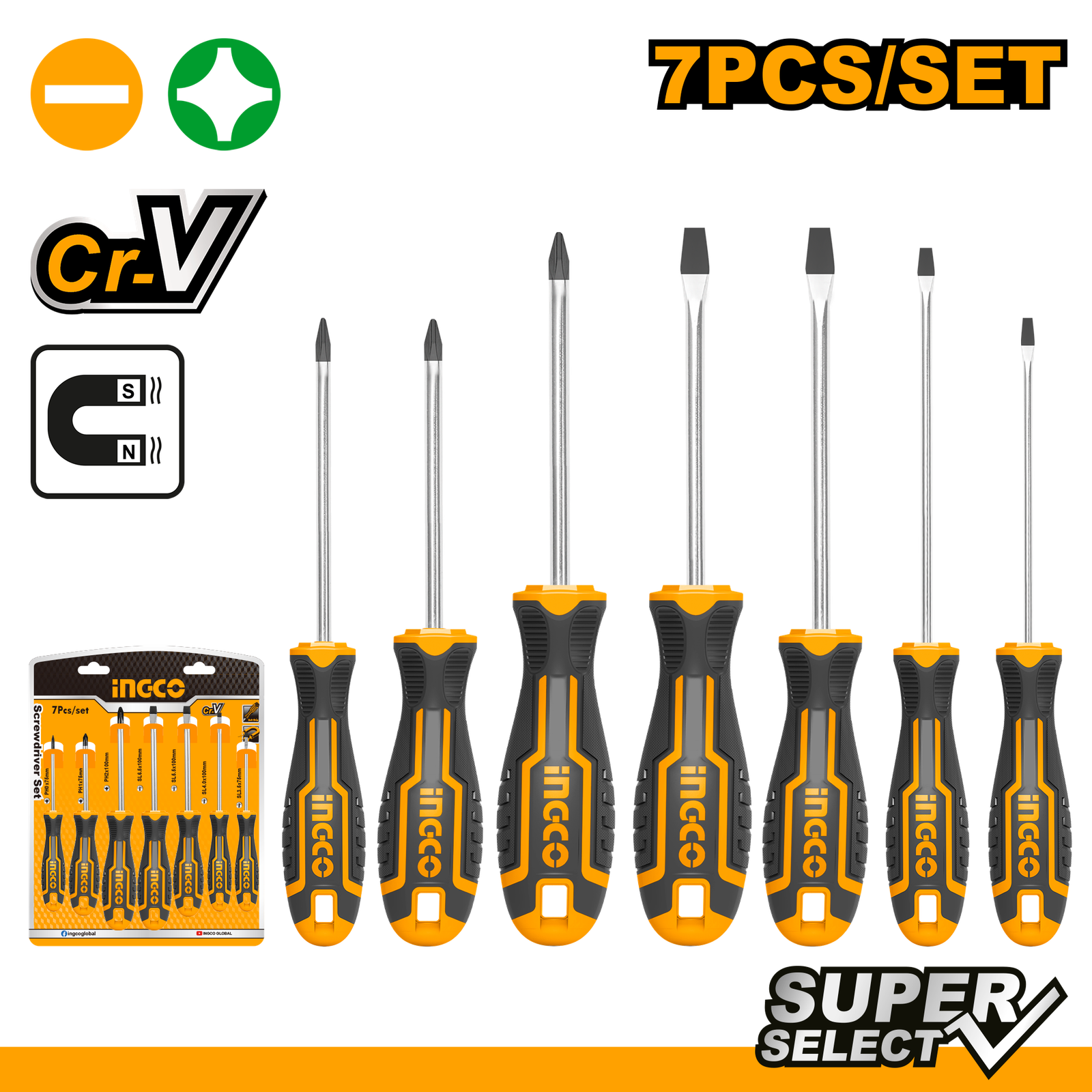 7 Pcs Screwdriver Set  HKSD0728