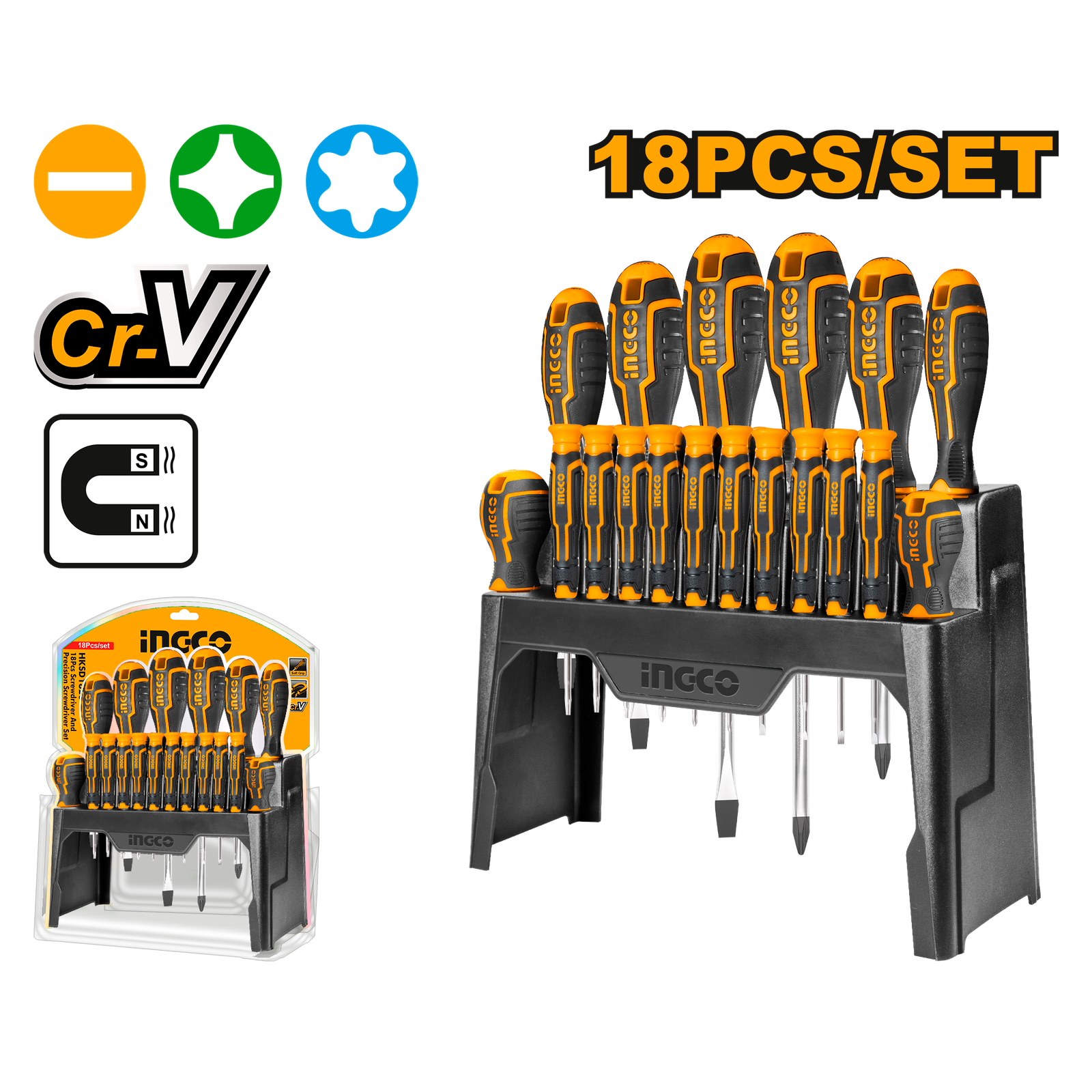 18 Pcs Screwdriver And Precision Screwdriver Set  HKSD1828