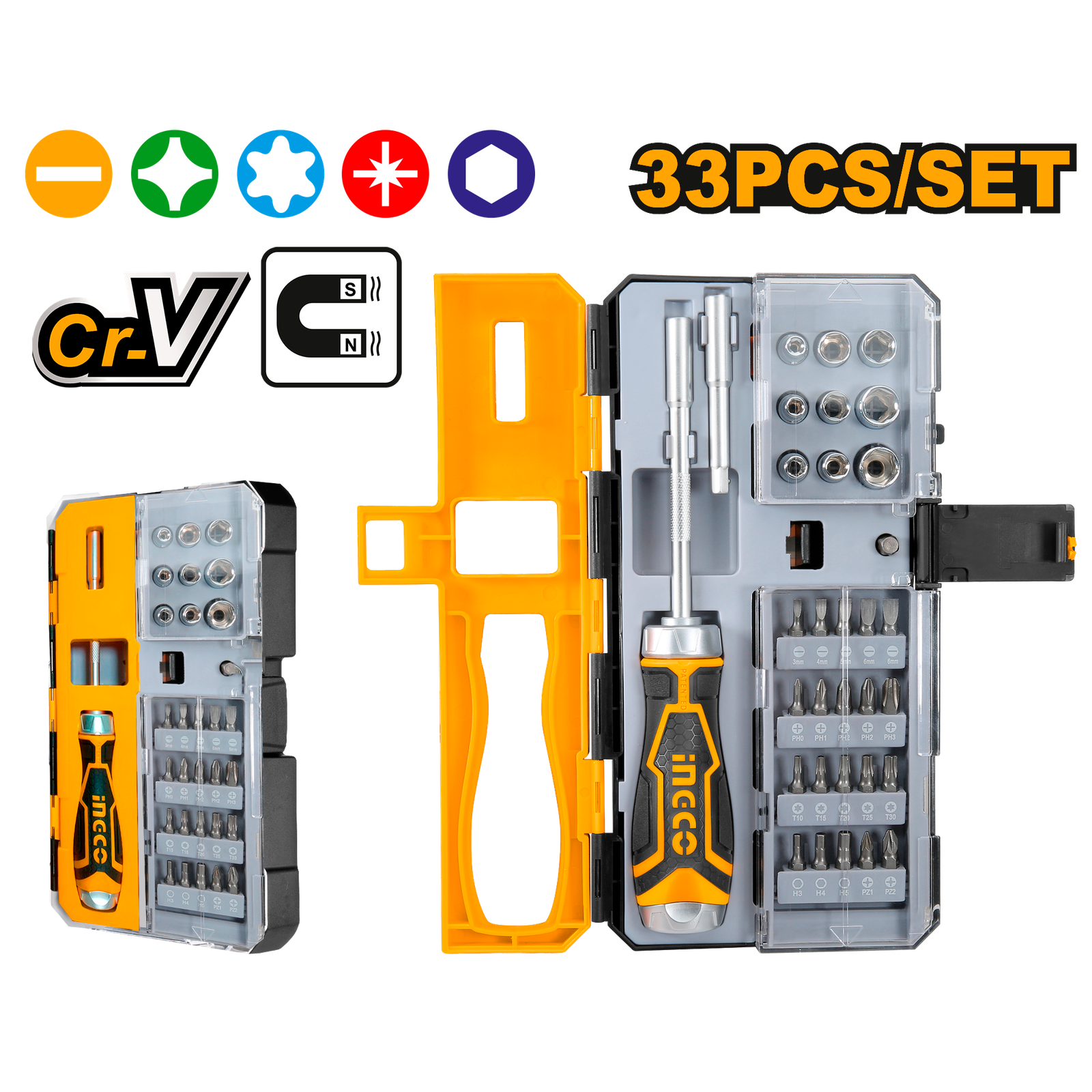 33 Pcs Screwdriver Set  HKSDB0338