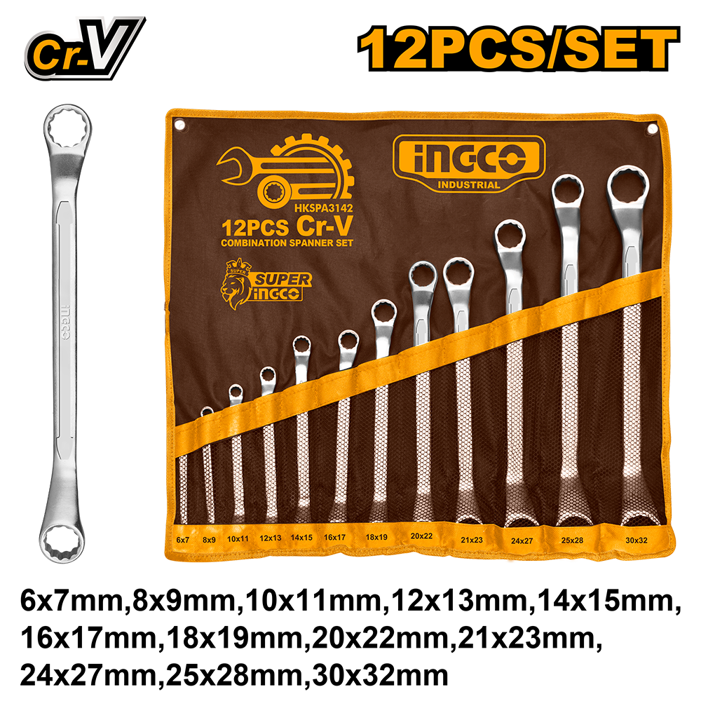 12Pcs Offset ring spanner set HKSPA3142