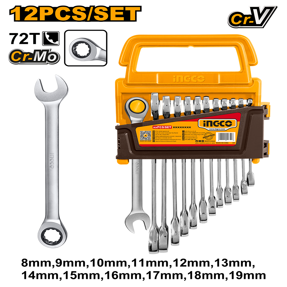 12 Pcs ratchet spanner set HKSPAR1122