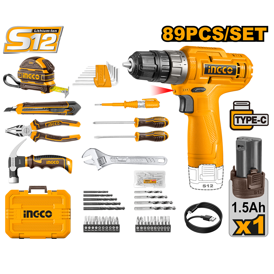 89 Pcs Tools set HKTHP10891