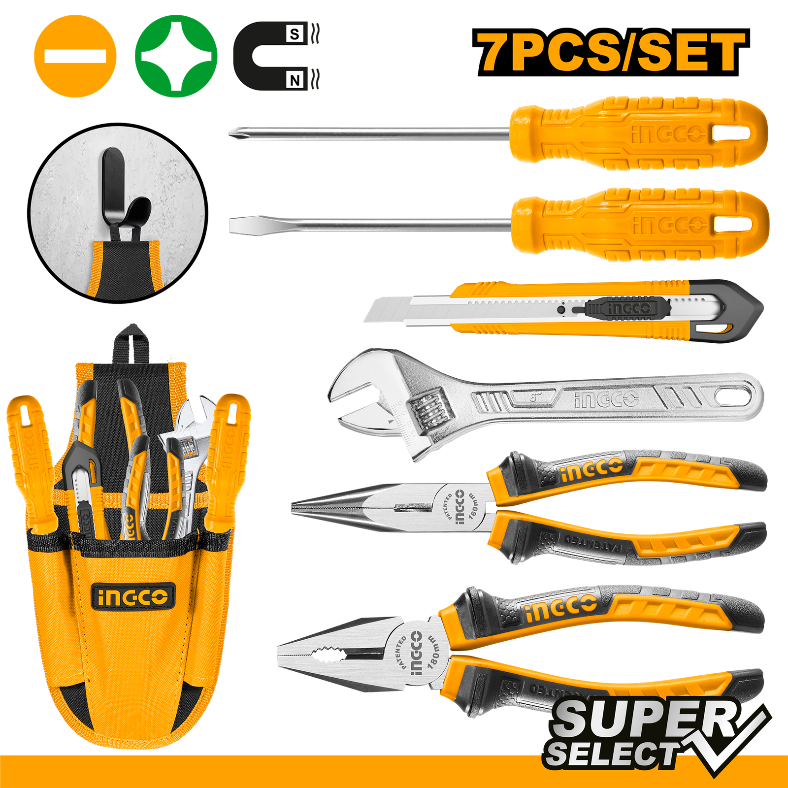 7 Pcs Hand Tools Set  HKTHP20807