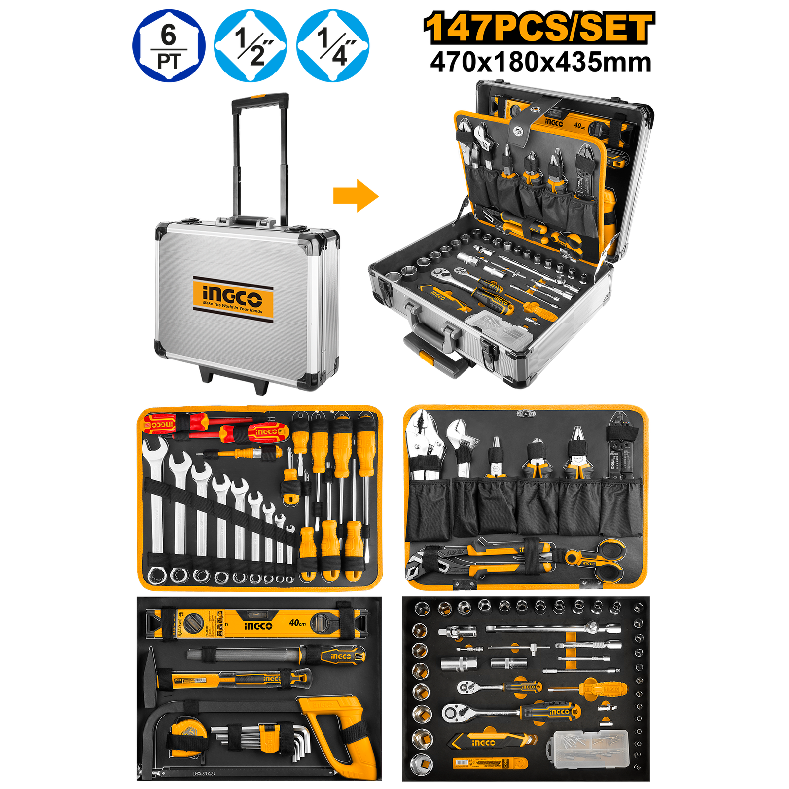 147Pcs Handtools Set  HKTHP21471