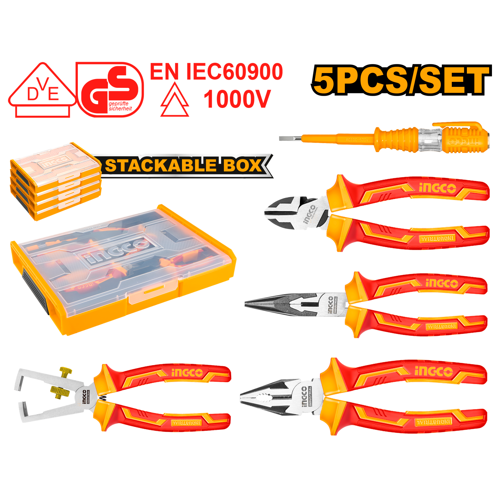 5 Pcs Insulated Hand Tools Set  HKTV01P051