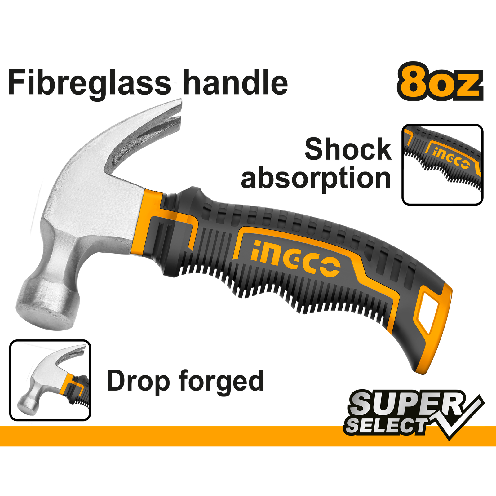 Mini Claw Hammer 8oz HMCH80808D