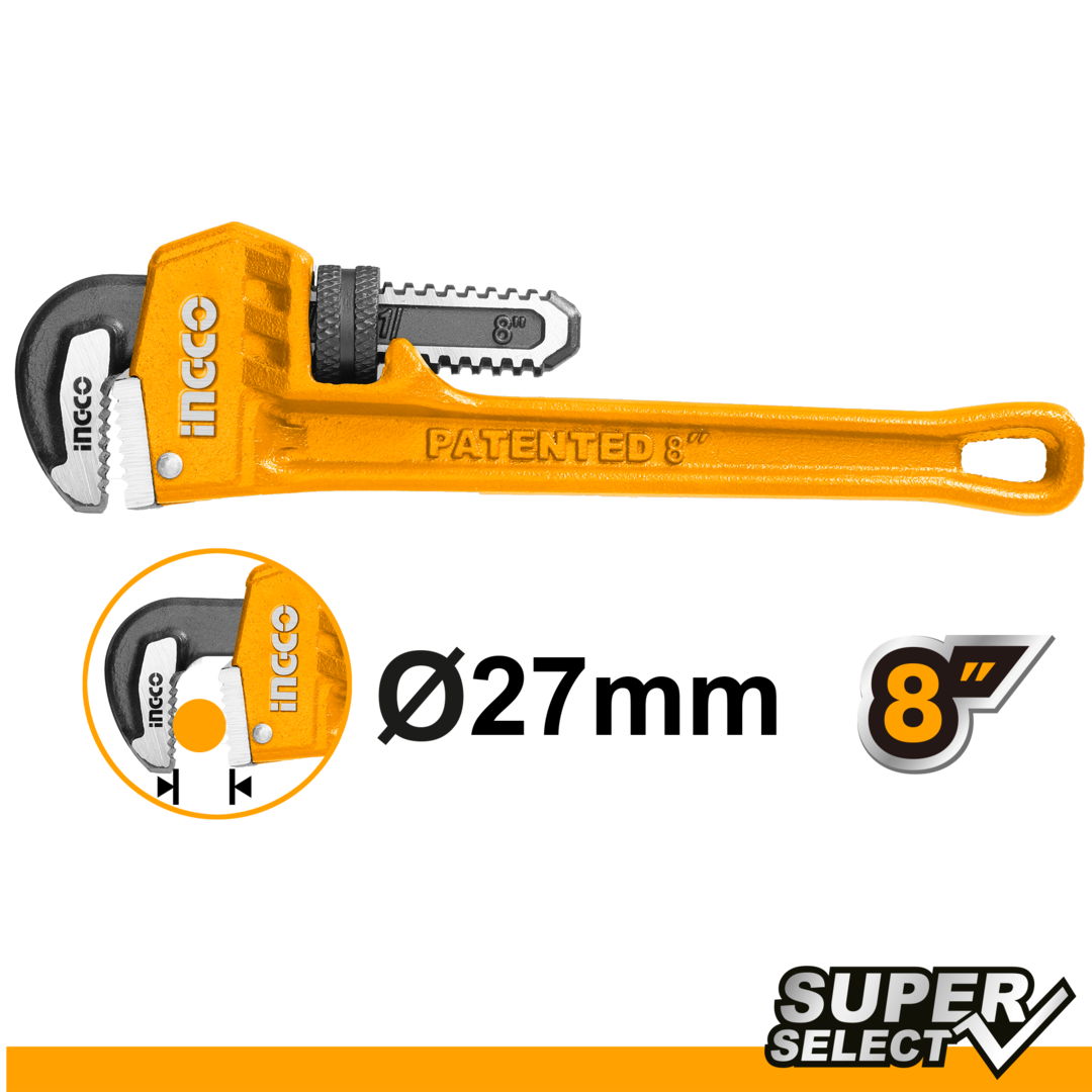 Ingco Pipe Wrench 200mm
 HPW0828